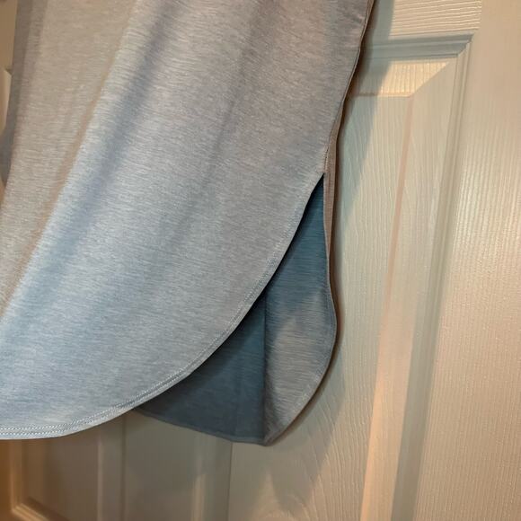 Skechers Go Walk Short Sleeve Tunic Hi Low Blue Top Medium Top Blue Lightweight - Picture 7 of 15